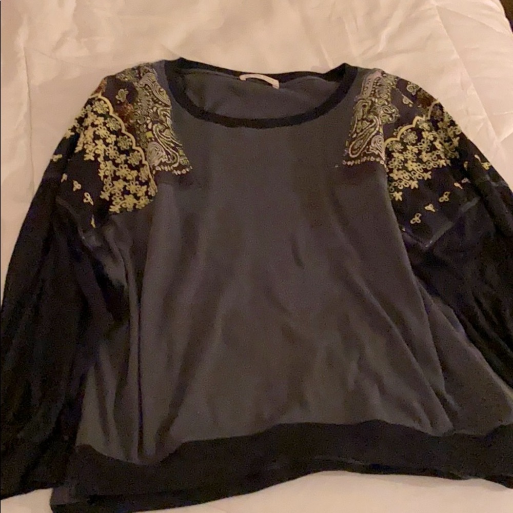 Free people thermal knit paisley top